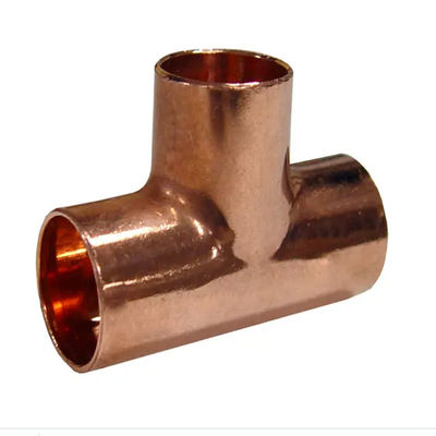 Marine Grade CuNi 90/10 Equal Tee, UNS C70600 Corrosion-Resistant Seawater Pipe Fitting, Buttweld
