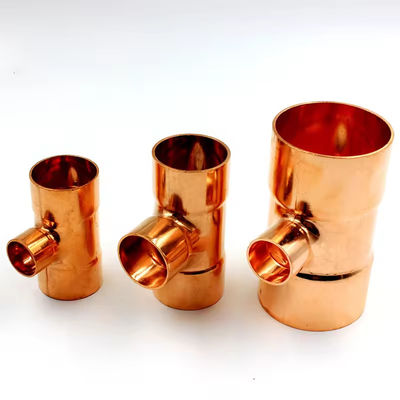 Copper Nickel Reducing Tee Fitting with 3000 Psi Pressure Rating and 400°F Temperature Resistance for Marine and Chemical Applications