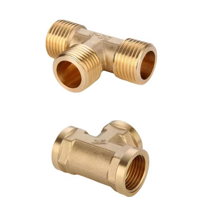 Threaded Connection Copper Nickel Equal Tee Custom Quantity Delivery, Industrial Pipe Fitting