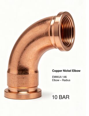 Polished CuNi Elbow High Pressure Customized Thickness Butt Weld Pipe Bend Fitting