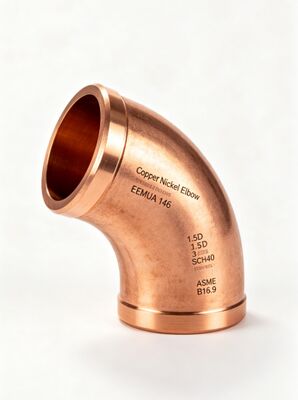 CuNi 90/10 Elbow Butt Weld C70600 ASTM B466 Seawater Resistant Industrial Pipe Fitting