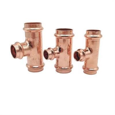 ASTM B466 UNS C70600 CuNi 90/10 Equal Tee, Marine Grade Seawater Corrosion Resistant Fitting