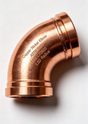ASTM B466 C70600 Copper Nickel 90/10 Elbow, Seawater Corrosion Resistant Tube Fitting for Marine Piping