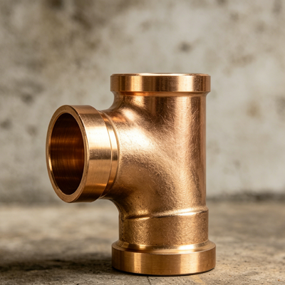 ASTM B466 C70600 CuNi 90/10 Equal Tee Marine Grade Seawater Corrosion Resistant Fitting